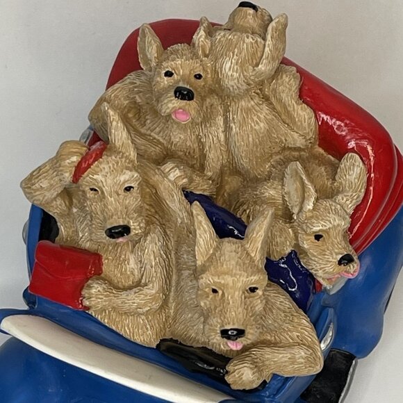 Puppy Dog Tales Music Box Trinket Terriers in Car 2pc Ltd Ed No 379A 1993 NO BOX - Picture 7 of 13